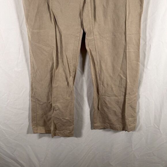 Eileen Fisher Linen Blend Pants Women's 6P Petite Single Pocket Mid Rise Light - Picture 3 of 9